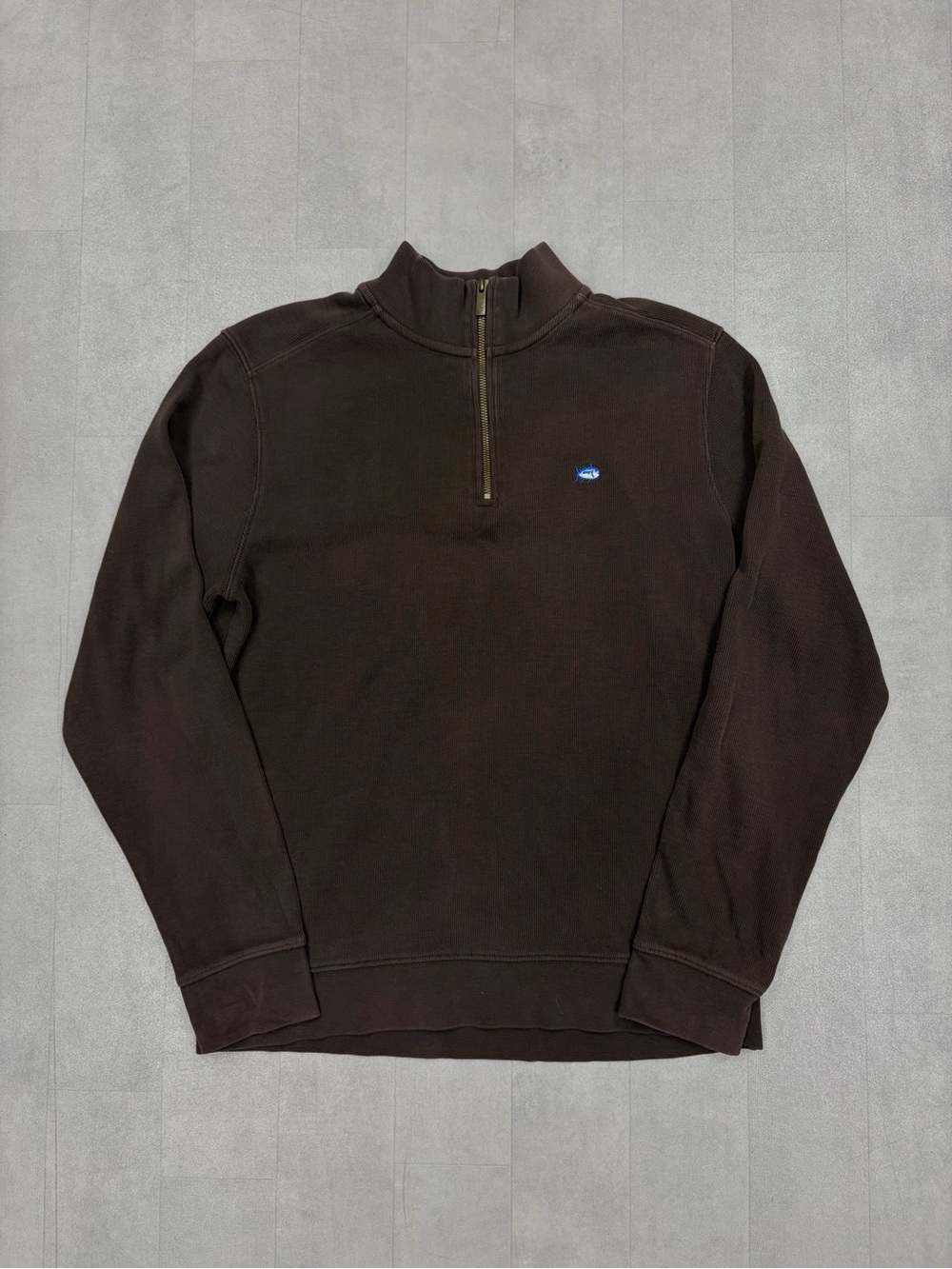 Brown Southern Tide Quarter-Zip Men's Pullover Sweater